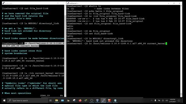 Linux 1_14 create hard and soft links смотреть онлайн