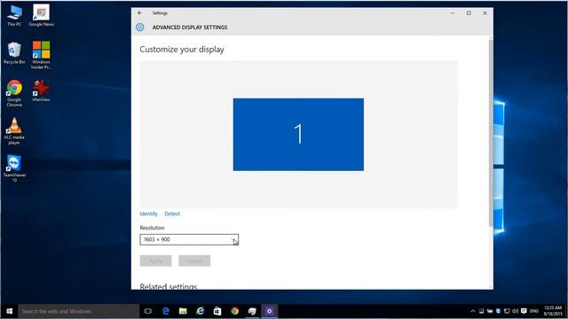 Windows 10 - Change Screen Resolution смотреть онлайн