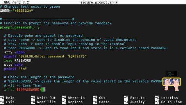 Bash script for secure and non-echoing prompt to get password without read -sp command смотреть онлайн