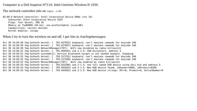 Unix & Linux: Fedora 15 doesn't find wireless connection смотреть онлайн