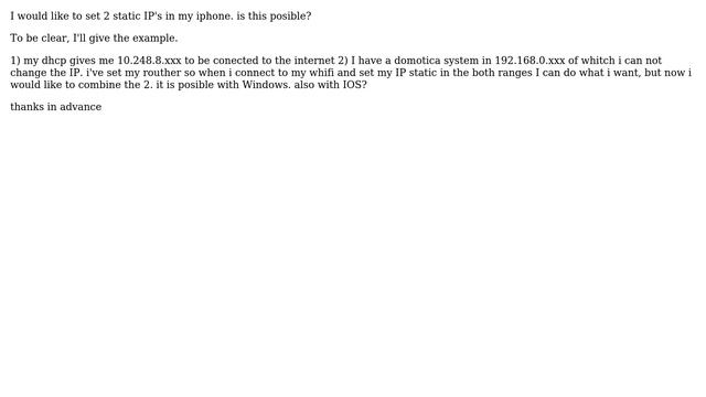 Unix & Linux: multiple static IP's on Iphone смотреть онлайн