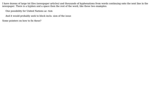 Unix & Linux: Fix hyphenated words from line continuance in txt file смотреть онлайн