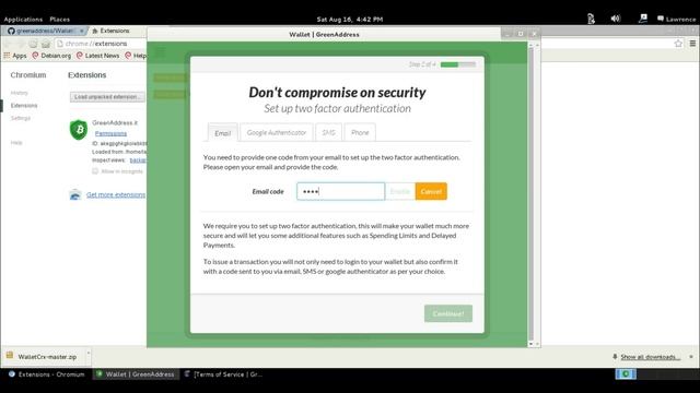 GreenAddress: Wallet setup via Chrome App from GitHub смотреть онлайн