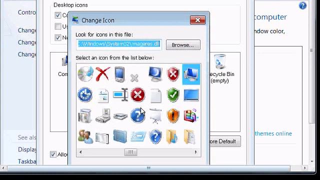 How to change the picture for an icon in Windows 7 смотреть онлайн