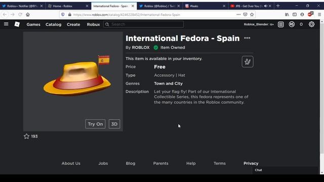 How To Get International Fedora - Spain | Roblox смотреть онлайн