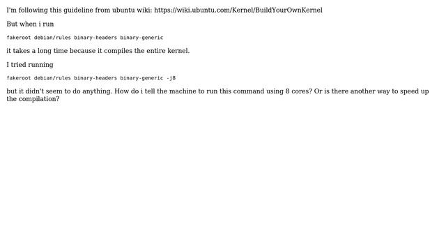Ubuntu: How to compile ubuntu kernel faster? смотреть онлайн