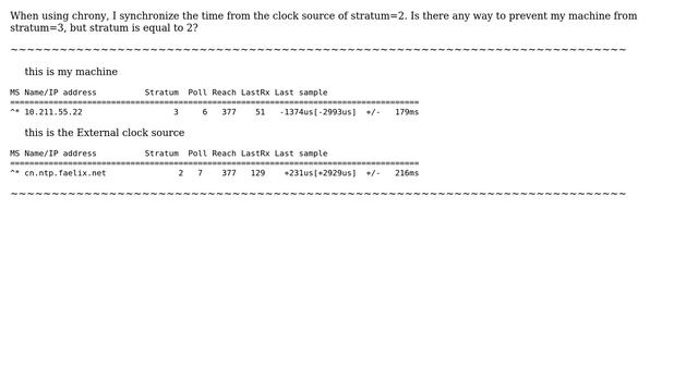 Unix & Linux: Is there any way to prevent chrony stratum plus one? смотреть онлайн