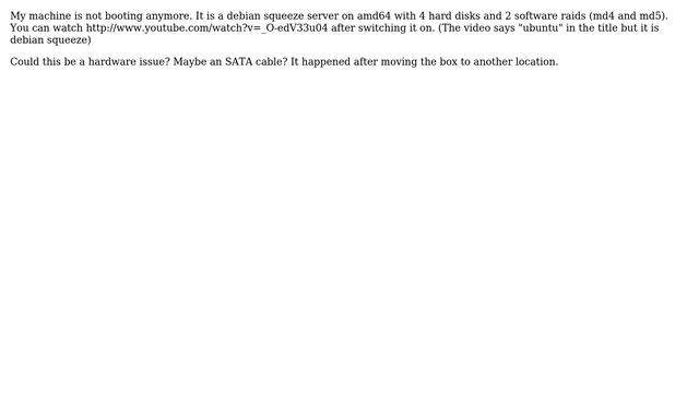 Unix & Linux: Debian Squeeze not booting anymore смотреть онлайн