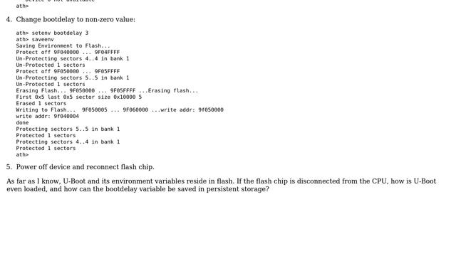 Save U-Boot environment variables without Flash connected смотреть онлайн