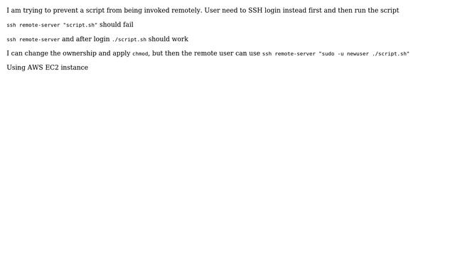 Unix & Linux: Prevent script file to invoke remotely using SSH смотреть онлайн