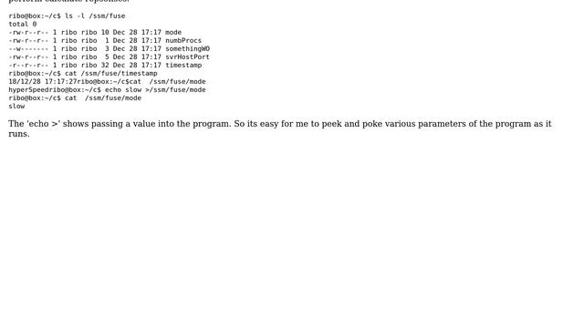 Can user space programs provide/implement sysfs or procfs files to pass data to and from a program? смотреть онлайн