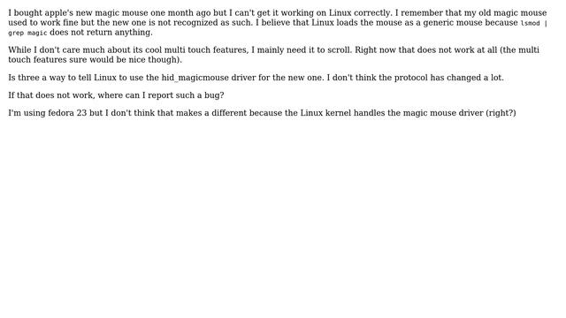 Unix & Linux: Magic Mouse 2 on Linux (2 Solutions!!) смотреть онлайн