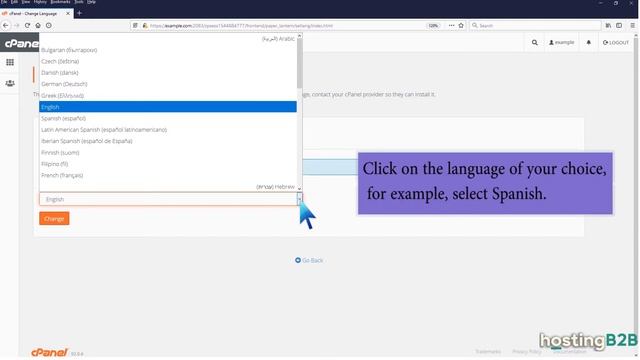 How to change the language in cPanel with HOSTING B2B смотреть онлайн