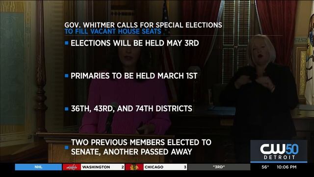 Whitmer Calls For Special Election To Fill 3 Michigan House Seats смотреть онлайн