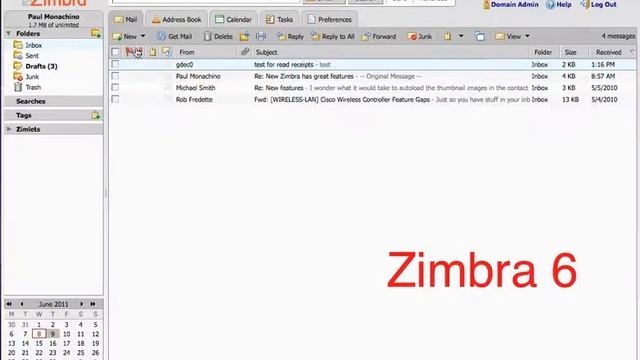 Zimbra 6 New Mail Tabs смотреть онлайн
