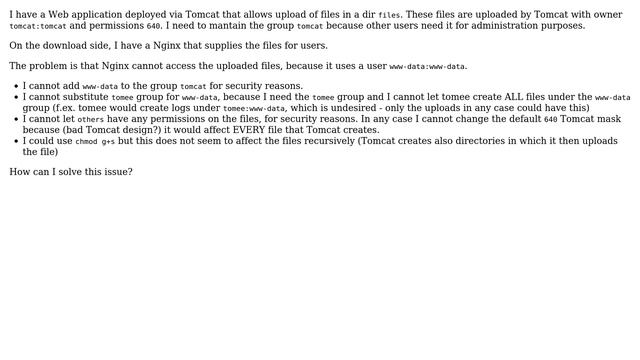 Linux permissions when files are written/read by different processes смотреть онлайн