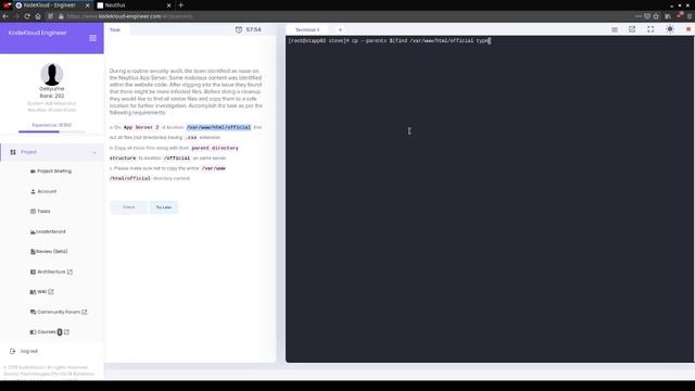 KodeKloud Engineer: Linux Find Command смотреть онлайн