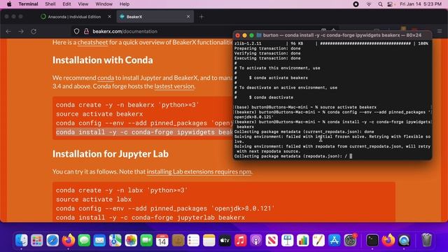 Installing anaconda and beakerx for MacOS смотреть онлайн