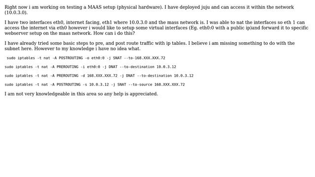 Ubuntu: Ip forwarding to another subnet смотреть онлайн