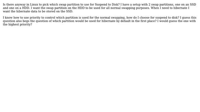 Pick which swap partition to use for Suspend to Disk смотреть онлайн