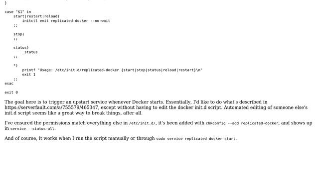 DevOps & SysAdmins: Amazon Linux 17.09 init.d script not starting when Docker does смотреть онлайн