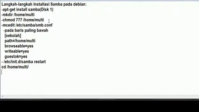 Konfigurasi Samba Pada Debian By:Eko Kesumo смотреть онлайн