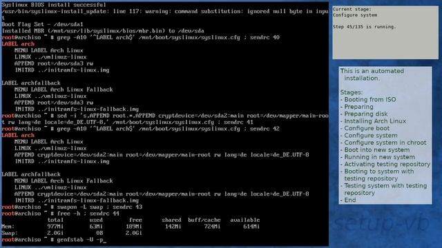 Arch Linux installation recording to kernel 5.8.8-arch1-1 (core) смотреть онлайн