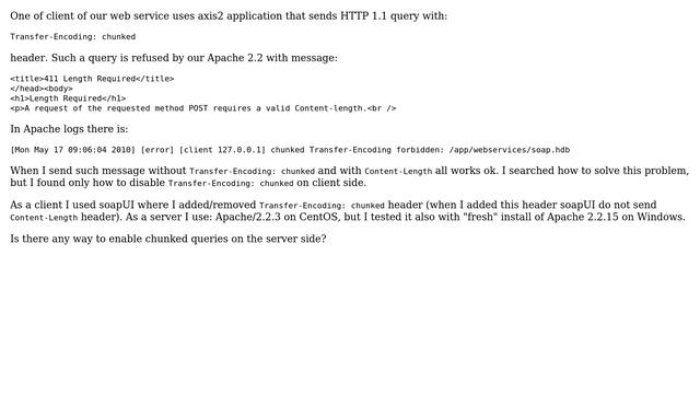 DevOps & SysAdmins: Problem with "Transfer-Encoding: chunked" in Apache 2.2 (2 Solutions!!) смотреть онлайн