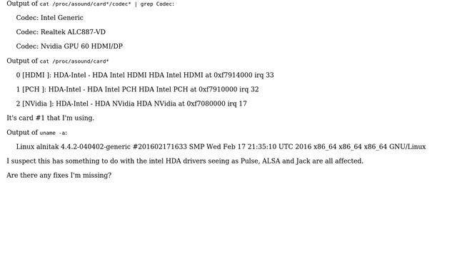 Ubuntu: Fix audio glitches with Intel HDA Realtek 887-VD смотреть онлайн