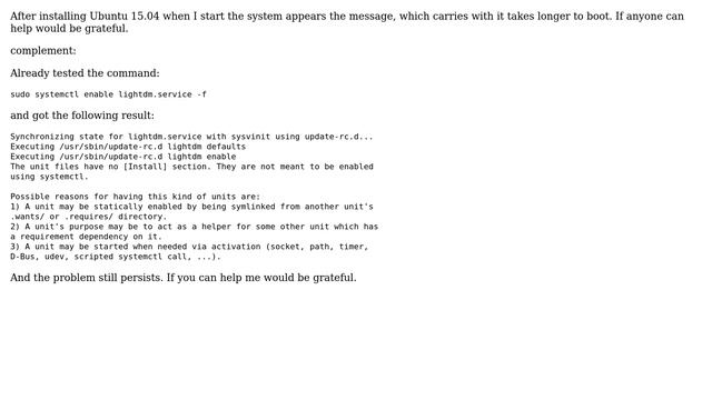 Ubuntu: Problem on boot: Starting Version 219 смотреть онлайн