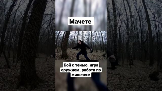 Мачете. Бой с тенью, каренза. Игра оружием. #shorts