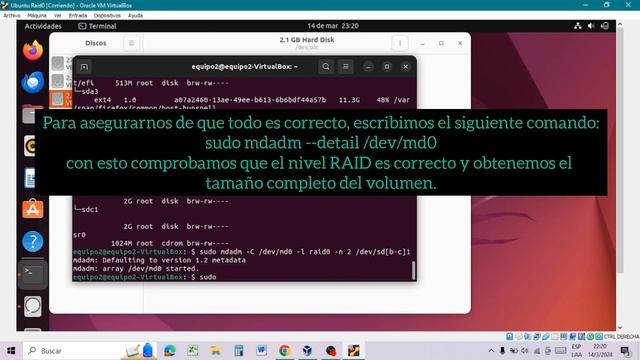 Configurando un RAID 0 en Ubuntu смотреть онлайн
