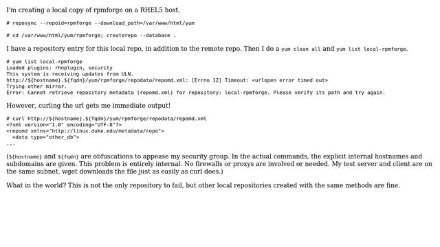 Unix & Linux: Yum can't download, but curl is fine? смотреть онлайн