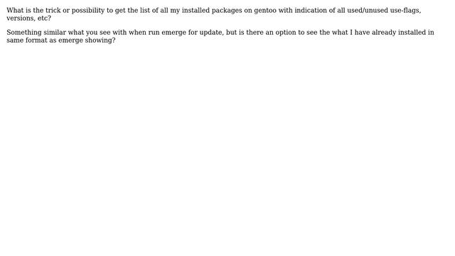 DevOps & SysAdmins: List of installed packages on gentoo with all use flags смотреть онлайн