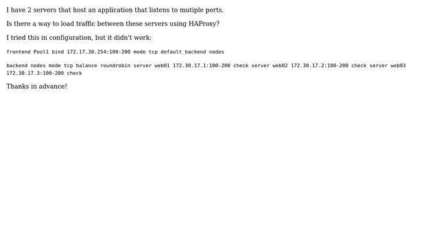 Unix & Linux: How to load balance mutiport traffic using HAProxy? смотреть онлайн