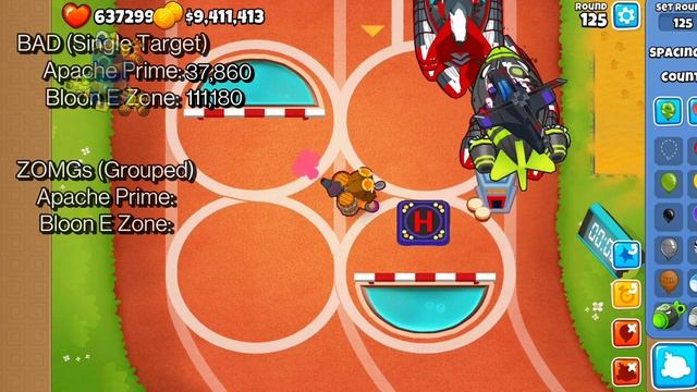 BTD6 - Apache Prime VS Bloon Exclusion Zone (BEZ) Comparison Test смотреть онлайн
