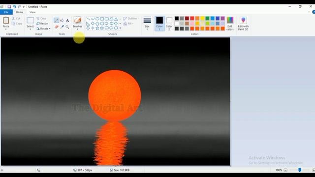 how to draw in computer| scenery drawing | ms paint tutorial | microsoft paint | ms paint scenery смотреть онлайн