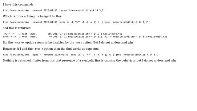 DevOps & SysAdmins: I need bash find behaviour explained when using -newermt and -exec ls {} смотреть онлайн