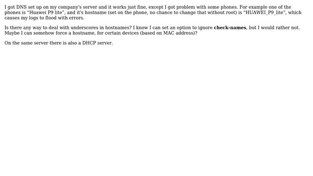 Unix & Linux: How to deal with underscores in hostnames? смотреть онлайн