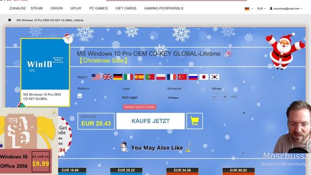 Tutorial: Howto Windows Setup + Aktivierung + Windows 10 Pro Key Weihnachtsaktion bei CDKDeals - смотреть онлайн