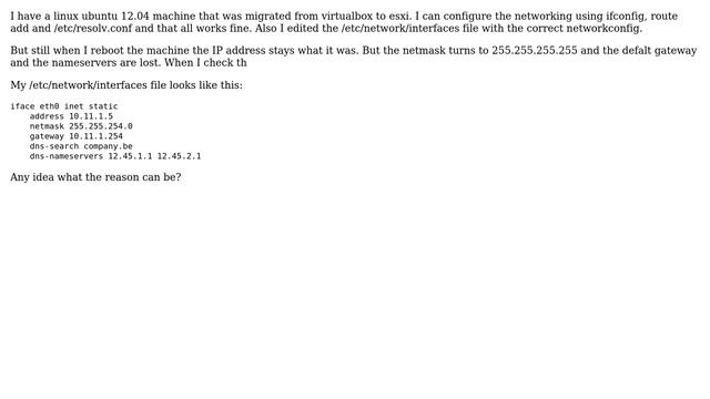 DevOps & SysAdmins: Ubuntu linux: network config lost after reboot смотреть онлайн
