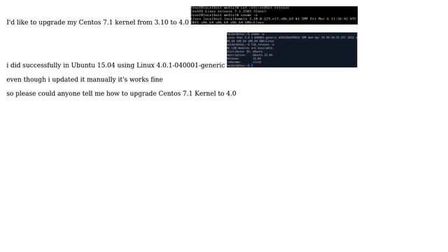Unix & Linux: Centos 7.1 still using outdate kernel 3.10 how to upgrade to kernel 4.0 смотреть онлайн
