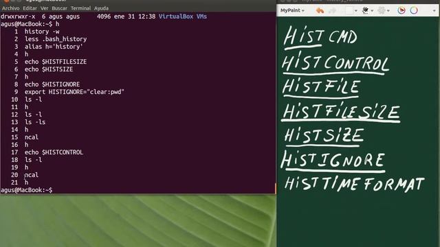 tutorial linux0010 - Historial de comandos, history смотреть онлайн