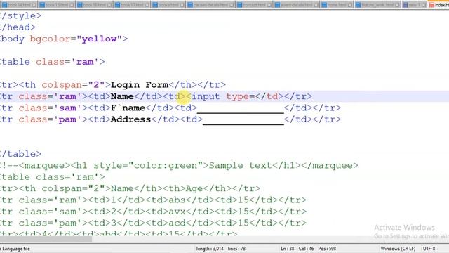 4-Input Type, Tables And Css In HTML смотреть онлайн