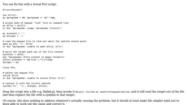 Fixing lost symbolic link status смотреть онлайн