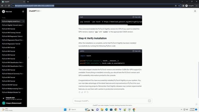 pytorch nightly install смотреть онлайн