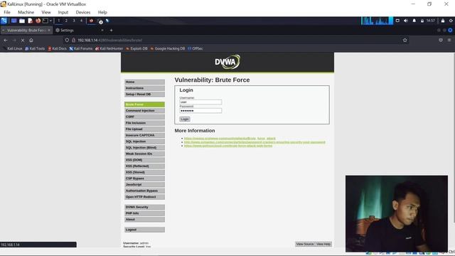 Simulasi Bruteforce Attack menggunakan OWASP ZAP di kali linux dengan target DVWA смотреть онлайн