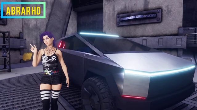 Cyberpunk 2077 With Tesla Cybertruck: Cyber Truck