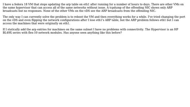DevOps & SysAdmins: VMXNET3 nic loses the ability to update ARP table after N hours смотреть онлайн