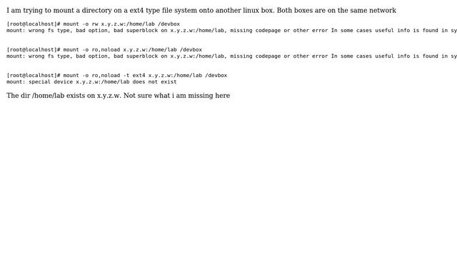 Unix & Linux: Error mounting dir from ext4 file system смотреть онлайн